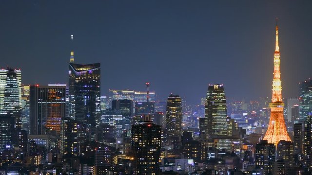 光が溢れる東京の夜景