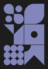 Brutalism Design Abstract Vector Pattern