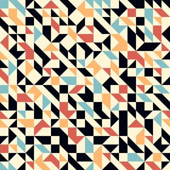 Materiał do szycia Abstract mosaic vector seamless background, tiling geometric pattern for wallpapers, wrapping paper or website backgrounds.