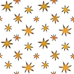 Pattern with yellow stars