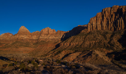 Vue aérienne de Zion, dans l'Utah