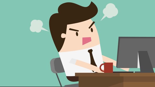 Nervous Employee vector 4k animation