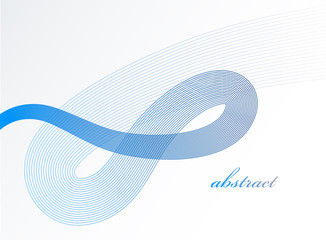 Elegant blue lines vector dimensional abstract background, 3D dynamic curve stripes in motion beautiful design element, template for banner or poster and other ads.