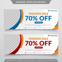 set of sale banner template template with minimalist style and modern concept use for business web banner and promotion banner
