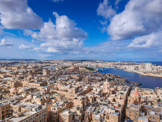 Fototapeta na wymiar Beautiful architecture in Valletta, capital city of Malta