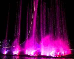 Dancing fountain in the park