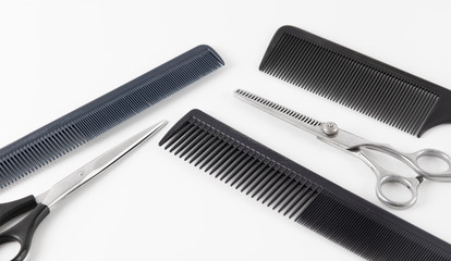 Scissors and combs for cutting hair