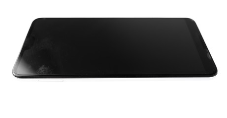 Black screen smartphone on a white background