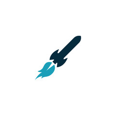rocket logo icon vector template