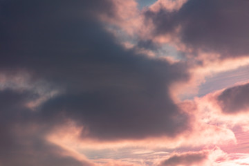 Colorful clouds at dawn of the sun