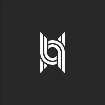 Monogram letter U logo linear design, initials UU symbol for business card or wedding emblem