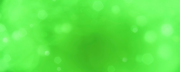 green abstract background banner - bokeh lights