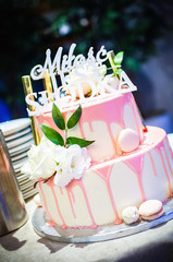 Tort ślubny deser słodycze - obrazy, fototapety, plakaty