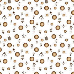 Watercolor pattern with beige elements
