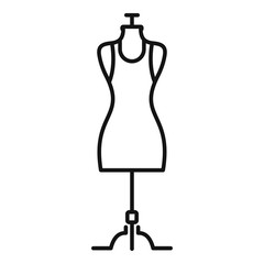 Fashion mannequin icon. Outline fashion mannequin vector icon for web design isolated on white background