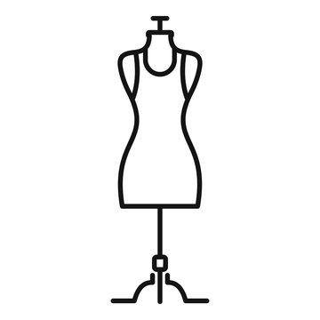 Fashion mannequin icon. Outline fashion mannequin vector icon for web design isolated on white background