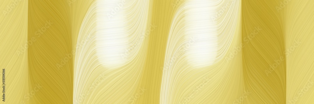 Poster decorative horizontal header with burly wood, beige and golden rod colors. dynamic curved lines with fluid flowing waves and curves