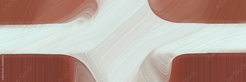 Poster colorful header with sienna, light gray and rosy brown colors. dynamic curved lines with fluid flowi
