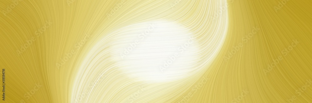 Poster artistic header with golden rod, beige and khaki colors. dynamic curved lines with fluid flowing waves and curves