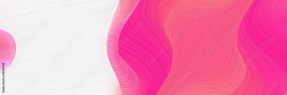 Poster modern designed horizontal header with pale violet red, white smoke and pastel magenta colors. dynam