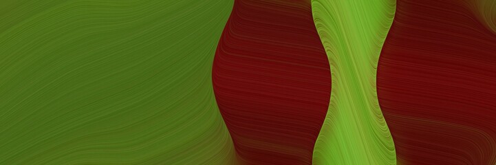 colorful horizontal header with dark olive green, dark red and olive drab colors. dynamic curved lines with fluid flowing waves and curves