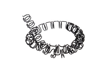 steel spring isolated on white background