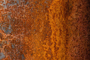 The metal surface is filled with rust that is reddish brown. .Gives a retro and vintage feel.