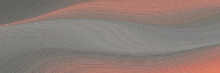 decorative horizontal header with gray gray, rosy brown and indian red colors. dynamic curved lines with fluid flowing waves and curves