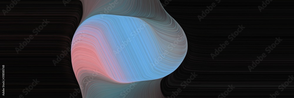 Poster colorful banner with dark gray, cadet blue and black colors. dynamic curved lines with fluid flowing
