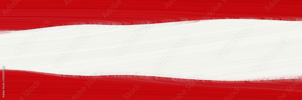 Poster artistic designed horizontal banner with strong red, white smoke and rosy brown colors. dynamic curved lines with fluid flowing waves and curves