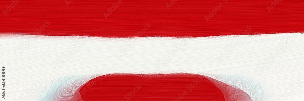 Poster colorful horizontal header with linen, strong red and rosy brown colors. dynamic curved lines with fluid flowing waves and curves
