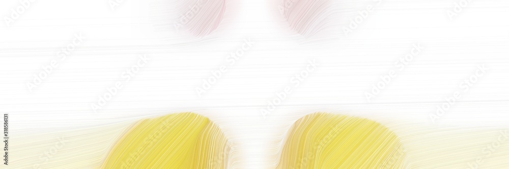 Poster colorful horizontal banner with linen, pastel orange and khaki colors. dynamic curved lines with flu