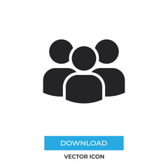 Group vector icon, simple sign for web site and mobile app.
