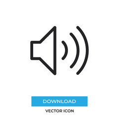 Volume vector icon, simple sign for web site and mobile app.