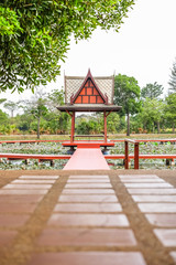 Fototapeta premium thailand pavilion in the lotus park 