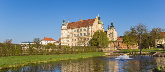 Fototapeta na wymiar Panorama of the historic castle of Gustrow, Germany