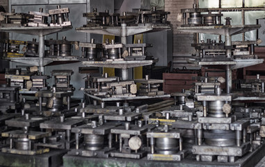 Attachments for machine tools in the factory, background, industry, cutter