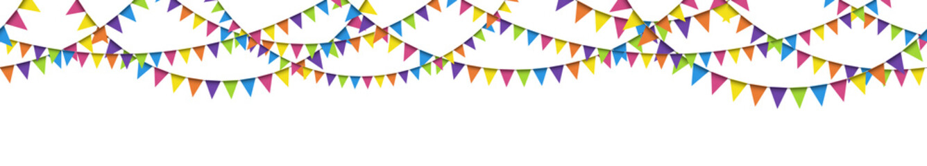 Obraz premium seamless colored garlands background