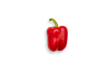 Sweet red pepper isolated on a white background.