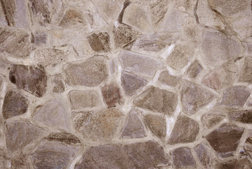 texture of the masonry wall of cobblestones. structure. architecture.