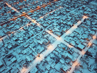 City after heavy snow