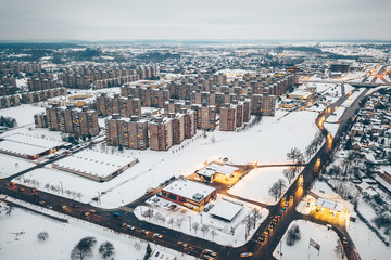City after heavy snow