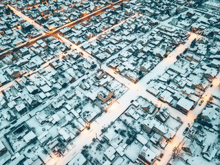 Fototapeta premium City after heavy snow