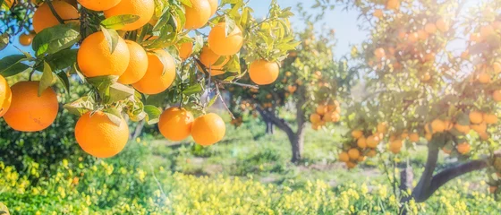 Gordijnen orange trees plantations © Morgan Studio