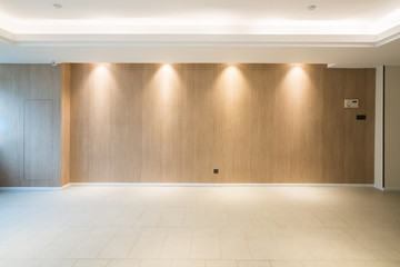 Modern decor style lobby with empty floors and walls