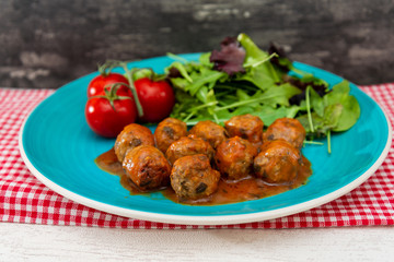 Traditional delicious couscous beef balls