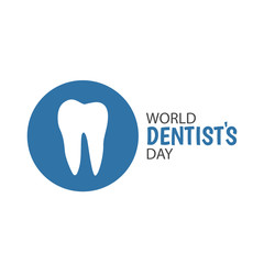 Vector Illustration on the theme Dentist day.  Simple icon.