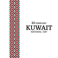 Vector Illustration on the theme National Day Kuwait. National pattern.