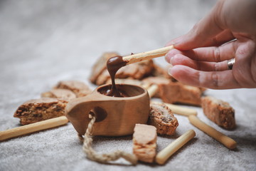 delicious mouth-watering sweets on the table
