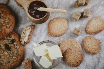 delicious mouth-watering sweets on the table
